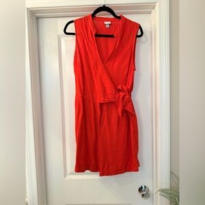 A New Day Red Sleeveless Wrap Sundress - Medium